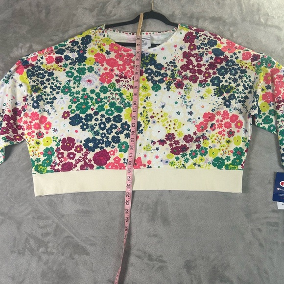 Champion flower power campus French terry cropped sweatshirt - Picture 10 of 15